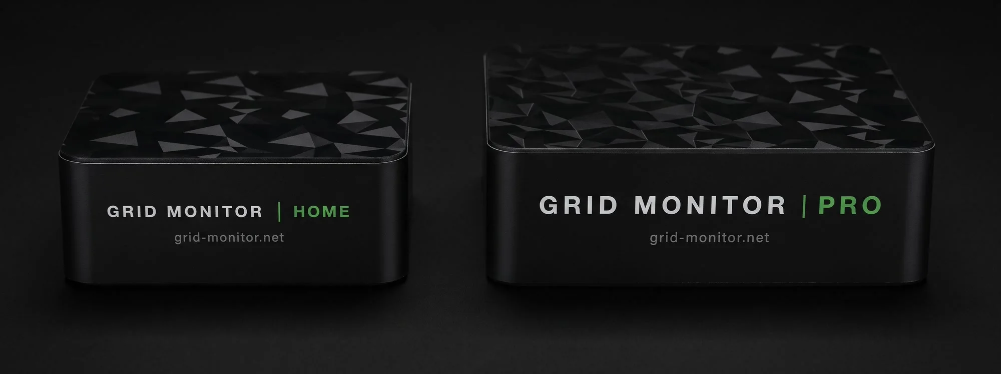Grid Monitor Pro і Grid Monitor Home — два чорні корпуси з гранованою поверхнею